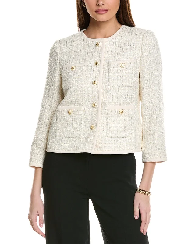 Anne Klein Tweed Wool-Blend Jacket