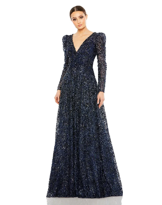 Mac Duggal 20353 Long Sleeve Formal Lace Dress