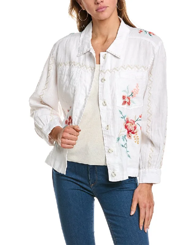 Johnny Was Petite Relaxed Linen Jacket