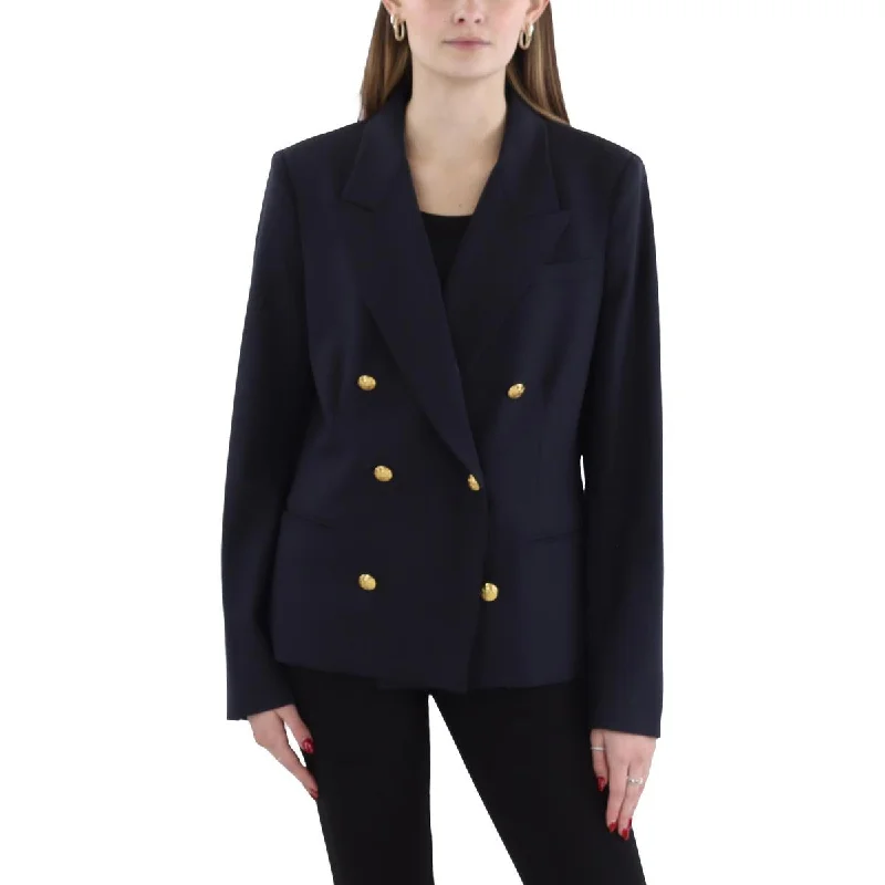 Womens Wool Suit Separate Double-Breasted Blazer