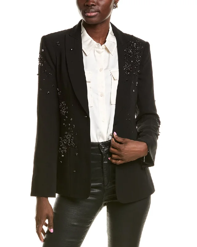 Cinq a Sept Rhinestone Crackle Cheyenne Blazer