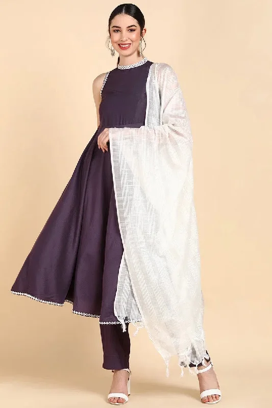 Ahika Poly Silk Solid Kurta Trousers With-PKSKD1395_XS