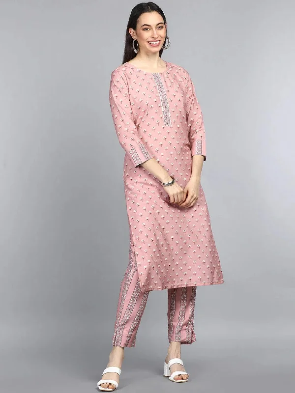 Ahika Poly Crepe Printed Kurta Pant Set-PKSET1024AB_XS