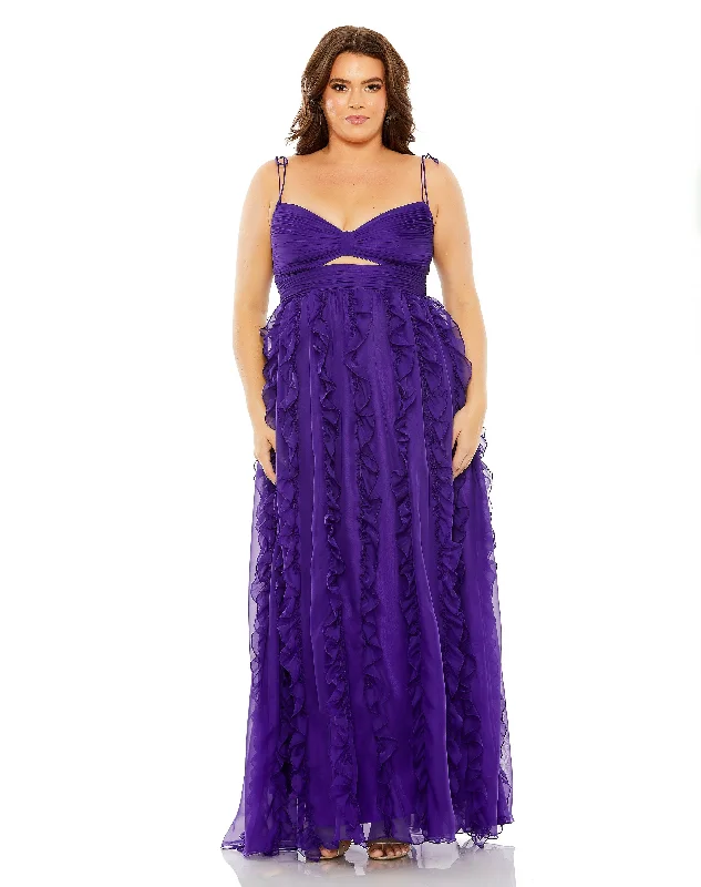 Mac Duggal 68543 Fabulouss Plus Size Long Chiffon Dress