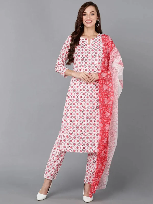 Ahika Women Poly Crepe Printed Kurta Trouser-PKSKD1153A_M