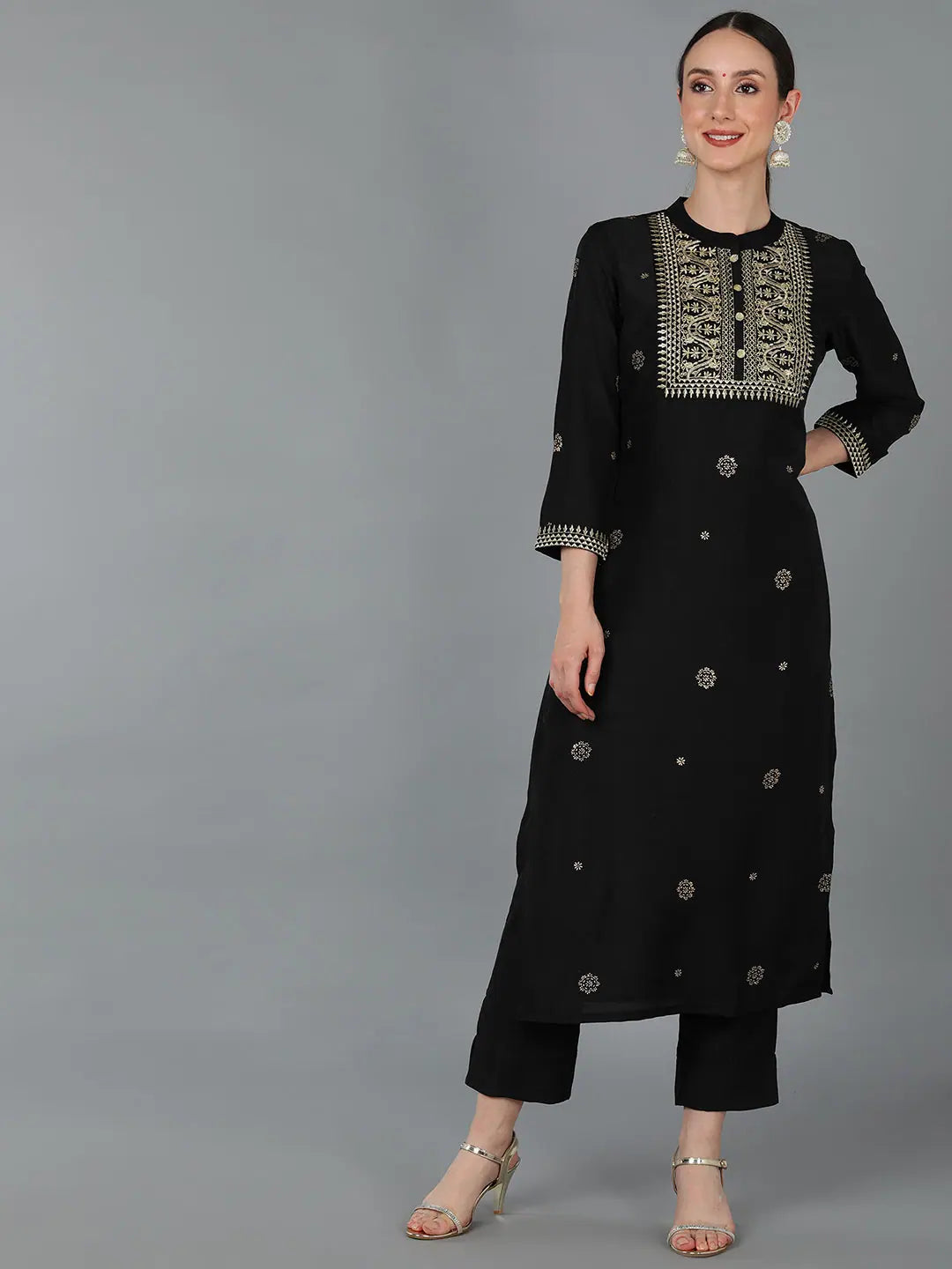 Ahika Women Silk Blend Yoke Design Kurta-VKSET1372_XS