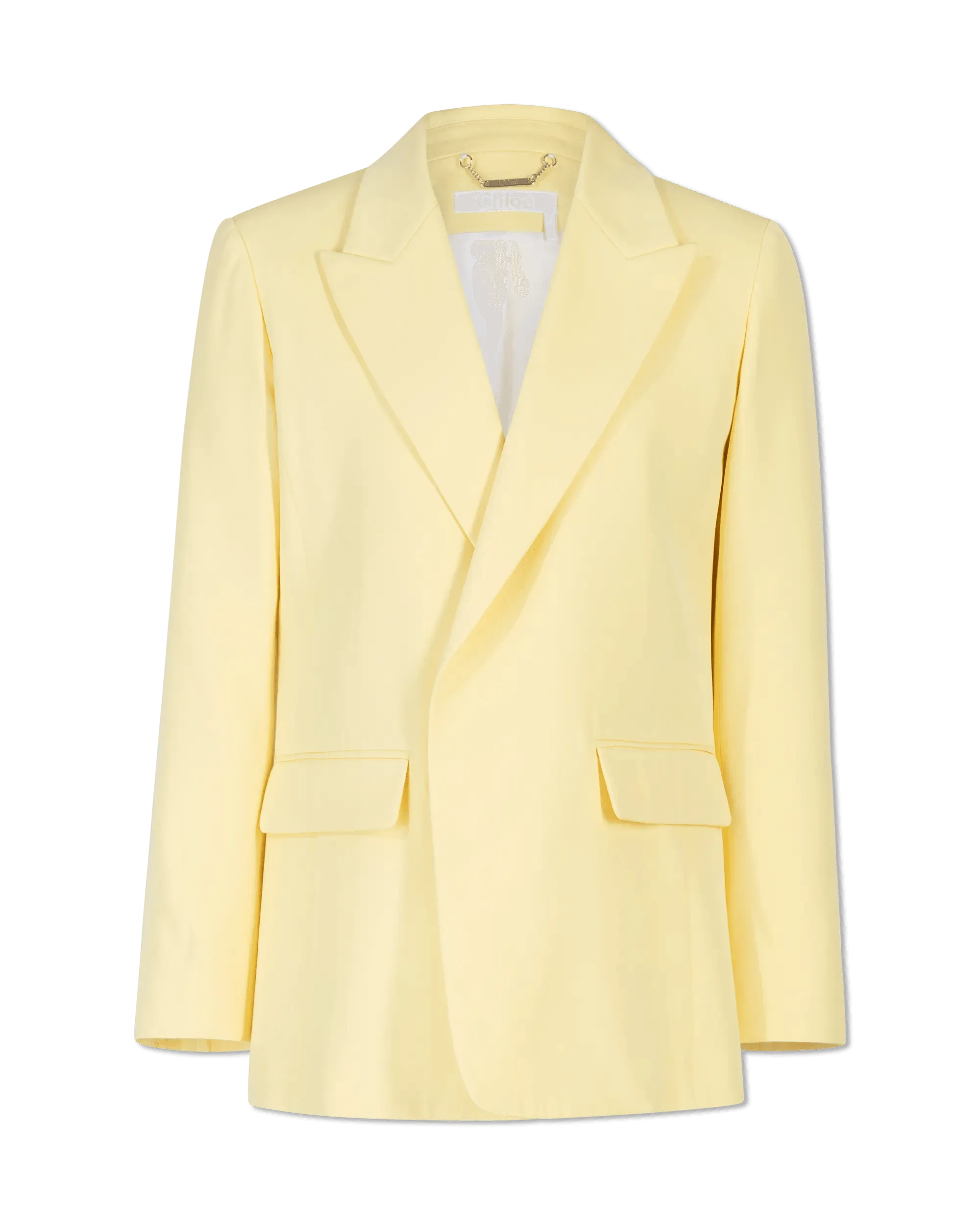 Relaxed Fit Silk Crepe Blazer