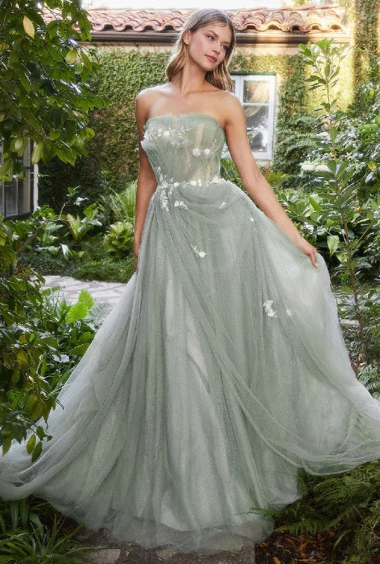 Andrea & Leo A1015 Strapless Drape Ball Gown