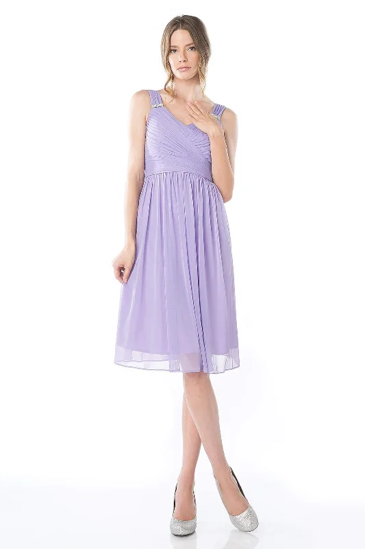 Cinderella Divine CD3802 Short Bridesmaids Sleeveless Chiffon Prom Cocktail Dress