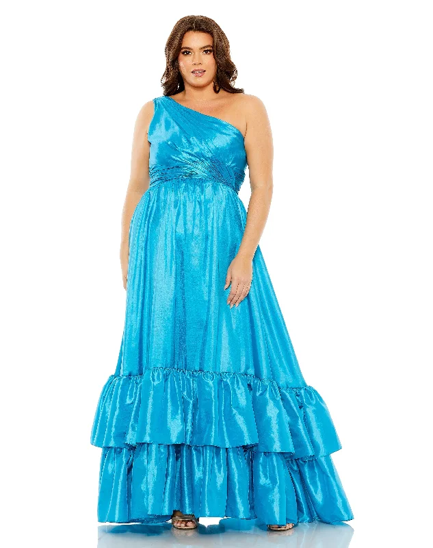 Mac Duggal 68527 Fabulouss Plus Size Long One Shoulder Dress