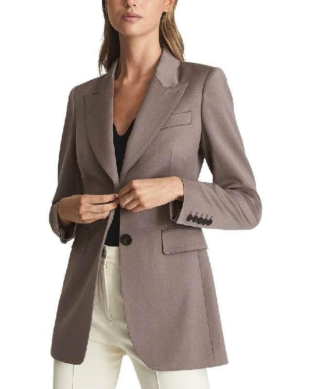 Reiss Harper Single Breasted Wool-Blend Blazer