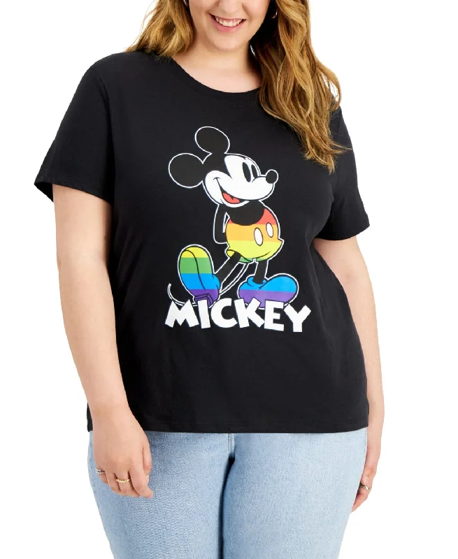 DISNEY - Plus Size Mickey Rainbow Graphic T-Shirt