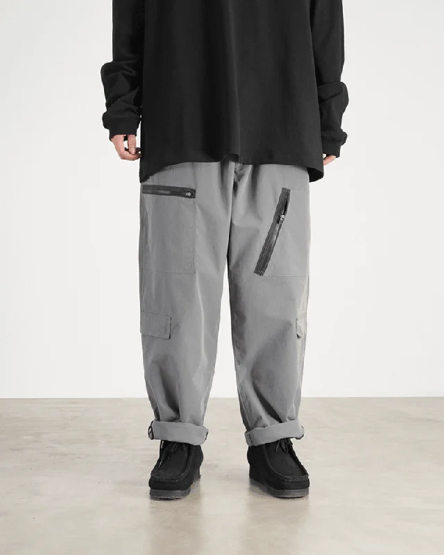 Waterproof Oversized Multi Pocket Zip Trousers