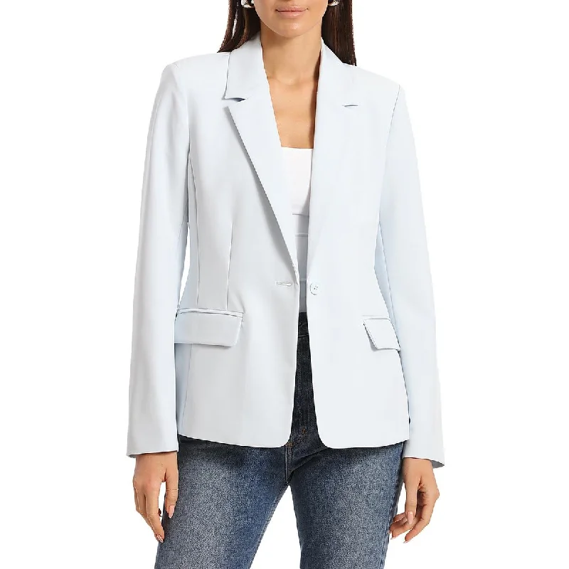 Womens Solid Office One-Button Blazer