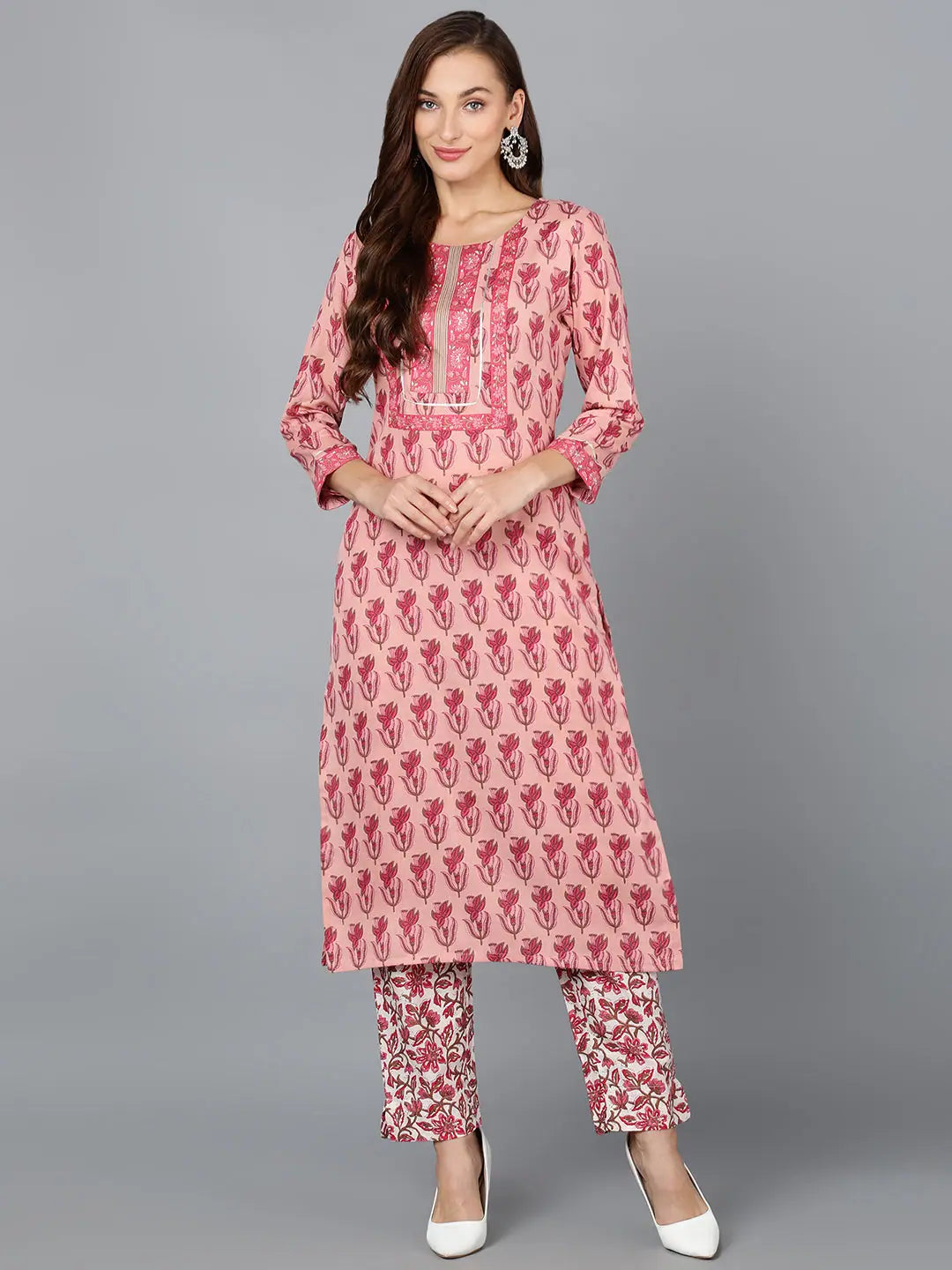 Ahika Women Poly Cotton Blend Floral Printed-VKSET1393A_XS