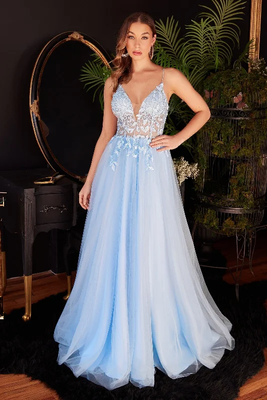 Cinderella Divine CD2214 Spaghetti Strap Prom Dress