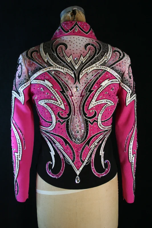 #1237 Black/Fuchsia Show Jacket, Ladies S, BFC 8634-6