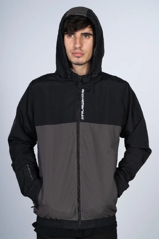 CUT OFF VERTICAL / JACKET / FULL ZIP / BLACK/GREY