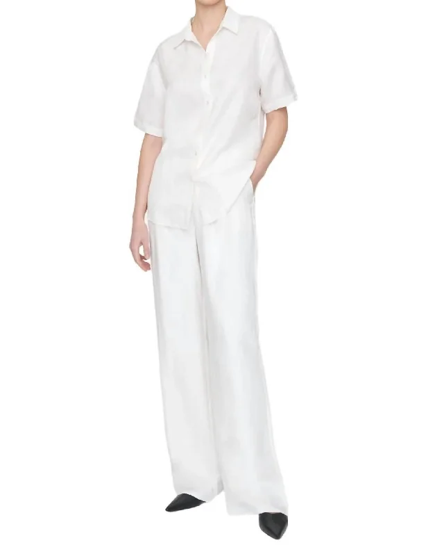 Bruni Shirt In White Linen