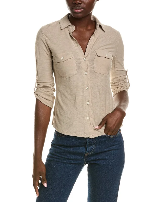 James Perse Contrast Panel Shirt