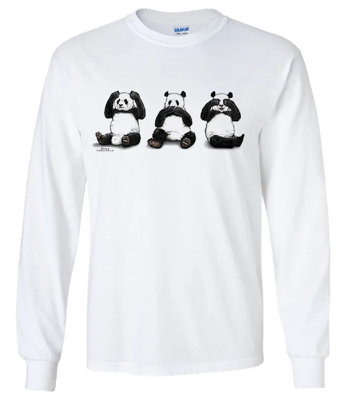 No Evil Pandas By Royce Long Sleeve Shirt