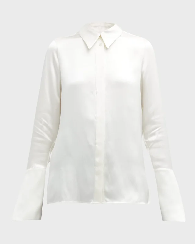 Silk Twisted Cuff Shirt