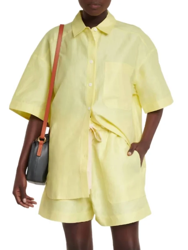 Sparrow Linen Shirt In Lemon