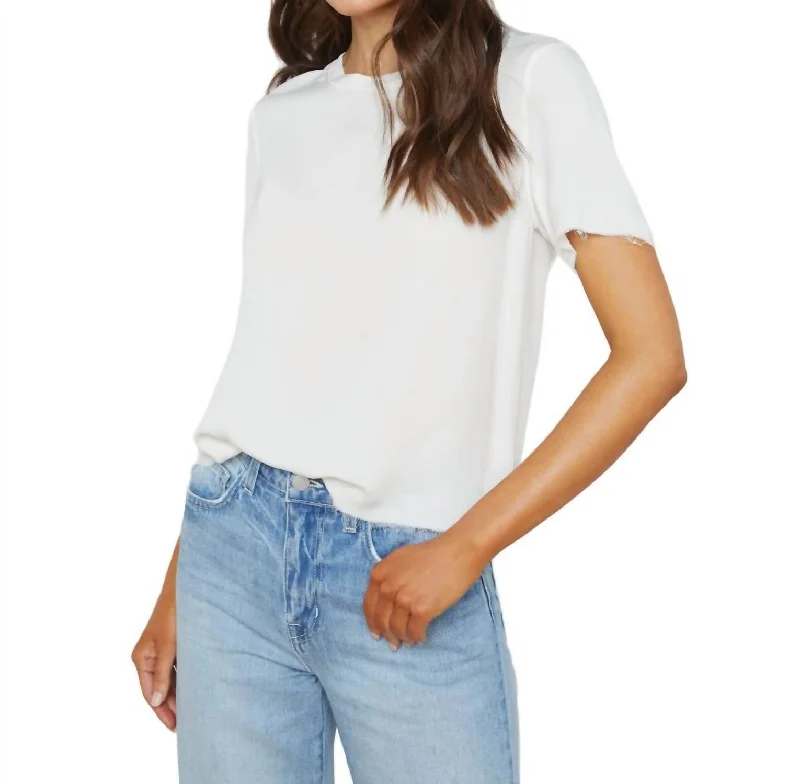 Suzette Silk Tee Shirt In White