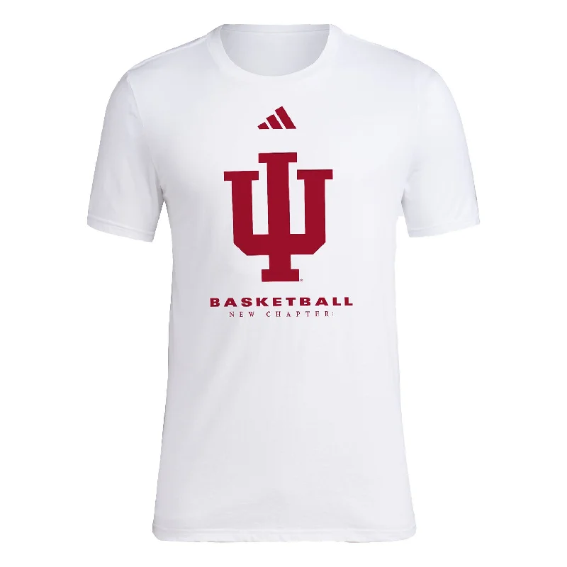 Indiana Hoosiers Adidas New Chapter Bench White T-Shirt