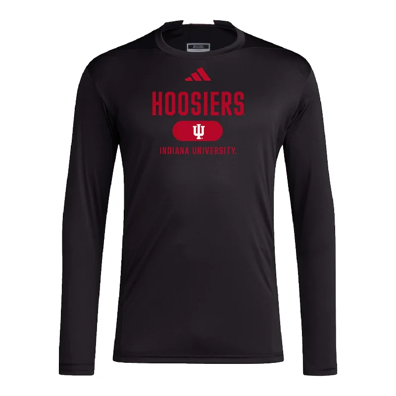 Indiana Hoosiers Adidas Training Long Sleeve Black T-Shirt