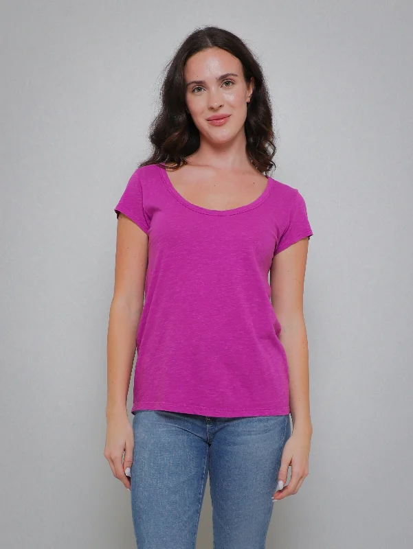 Kira Short Sleeve Scoop Tee - Tuscany