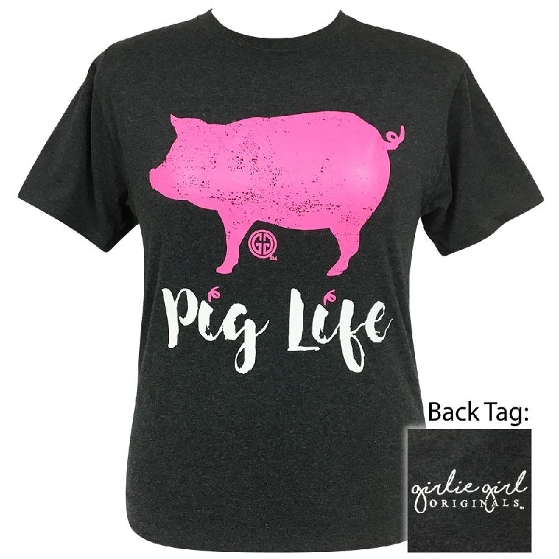 Pig Life Black Heather Short Sleeve