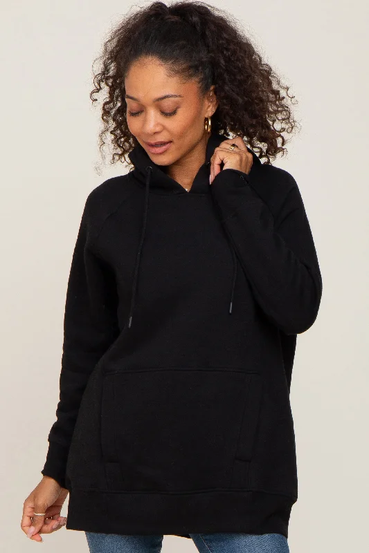 Black Fleece Front Pocket Hoodie