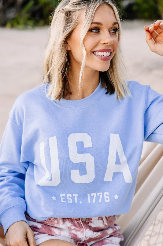 Est. 1776 Baby Blue Graphic Sweatshirt