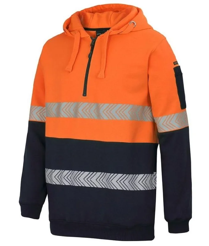 Hi Vis (D+N), 1/2 Zip Segmented Tape Hoodie