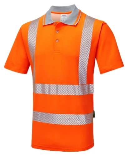 PULSAR LIFE Rail Spec Short Sleeve Orange Polo Shirt-LFE901