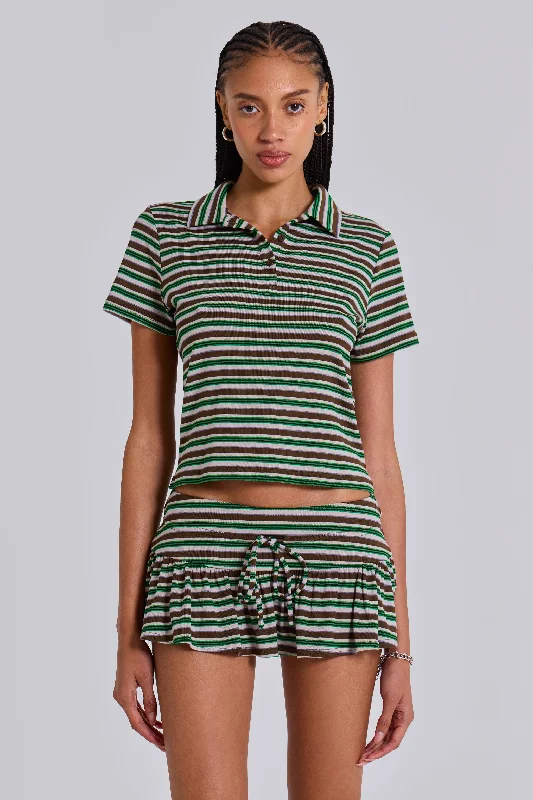 Mila Stripe Polo Shirt