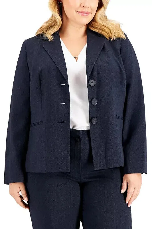 Le Suit Plus Size Three-Button Suit Jacket (Plus Size)