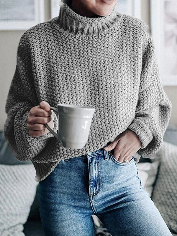 Cold-Proof Turtleneck Oversized Sweater Jumper