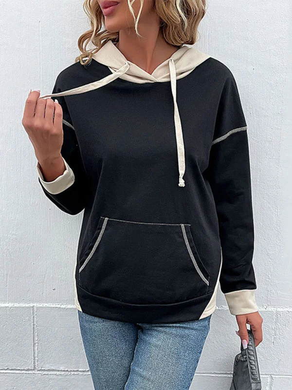 Oversized Kangaroo Pocket Hoodie - Hooded Sweatshirt